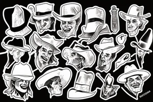 dracula cowboy tattoo idea