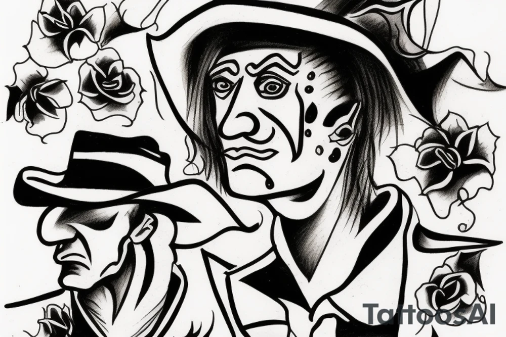 dracula cowboy tattoo idea