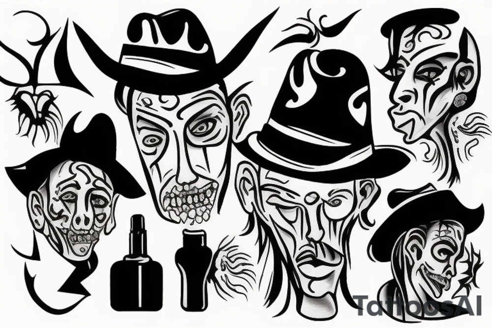 dracula cowboy tattoo idea