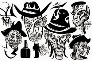 dracula cowboy tattoo idea