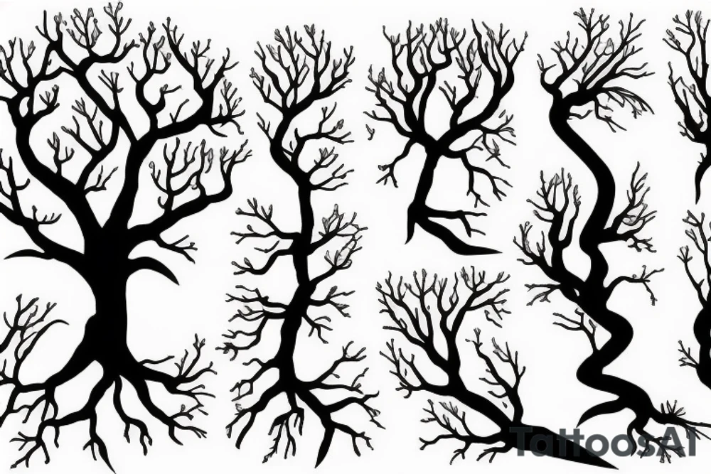 Tree with roots tattoo idea
