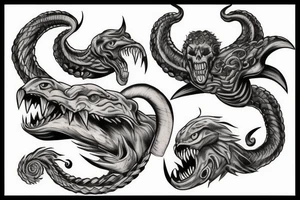 Hercules fighting hydra tattoo idea