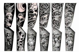 left arm tattoo 
cover tattoo tattoo idea