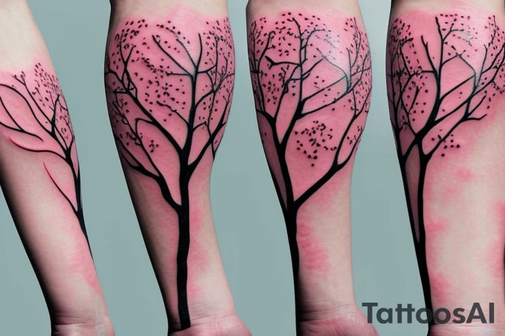 cherry blossom tree tattoo idea