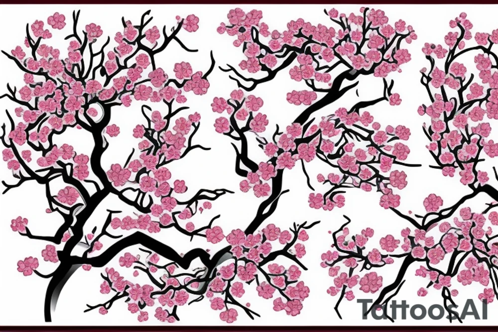 cherry blossom tree tattoo idea