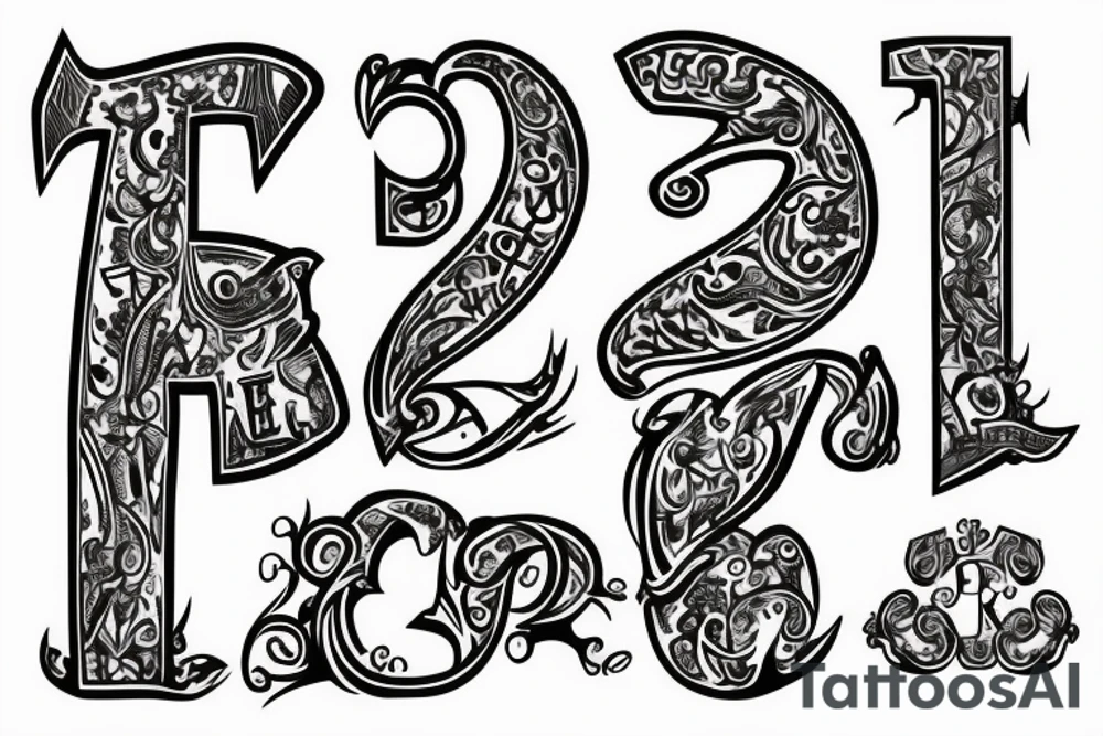 Cyrus inscription in beautiful letters tattoo idea