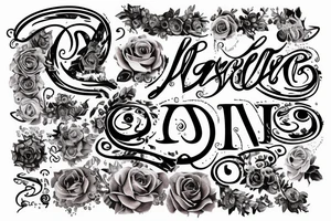 Cyrus inscription in beautiful letters tattoo idea