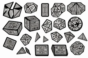 3 rolling dice tattoo idea