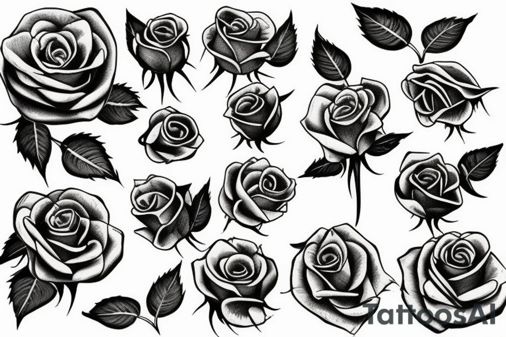 A fallen rose tattoo idea