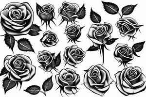 A fallen rose tattoo idea
