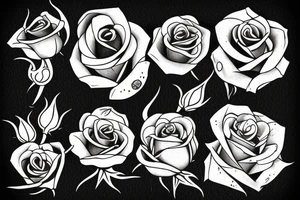 A fallen rose tattoo idea