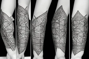 Diamond shaped tattoo, that has a traditional Korean style building with a tree in the background tattoo idea