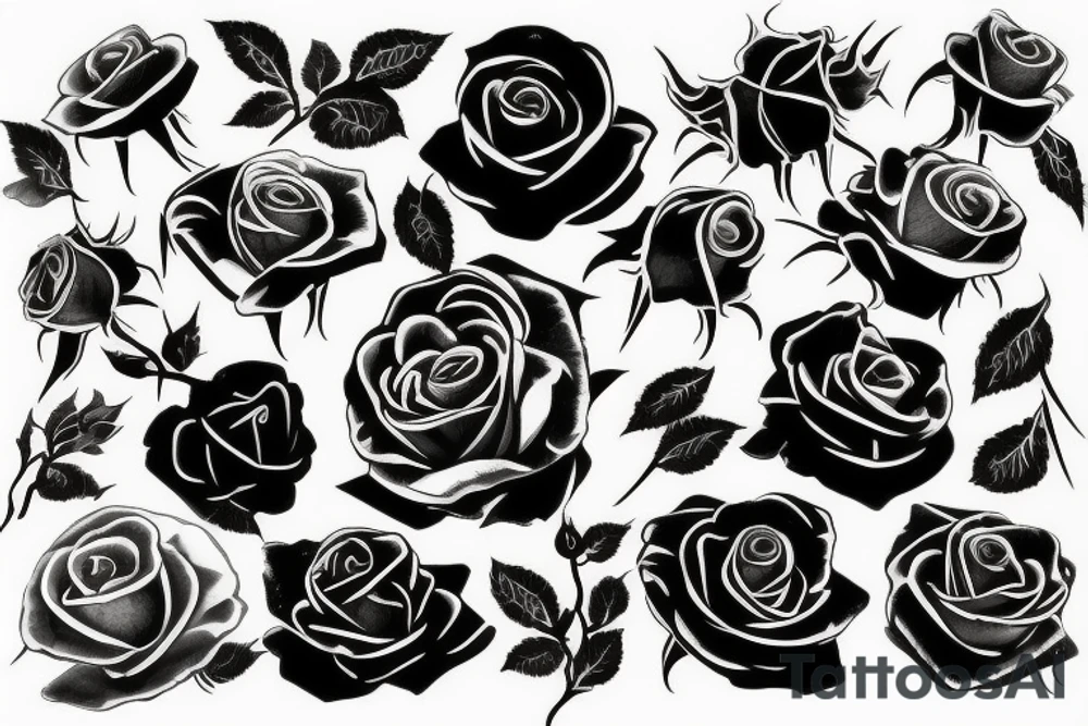 Fallen rose tattoo idea