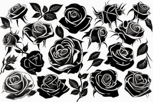 Fallen rose tattoo idea