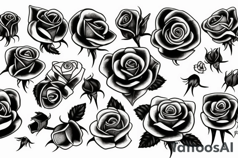 Fallen rose tattoo idea