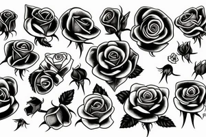 Fallen rose tattoo idea