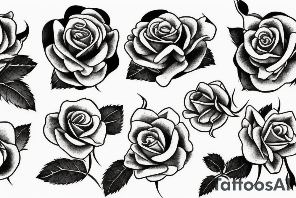 Fallen rose tattoo idea