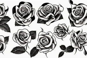 Fallen rose tattoo idea