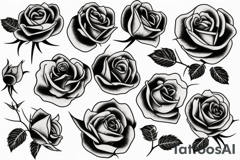 Fallen rose tattoo idea