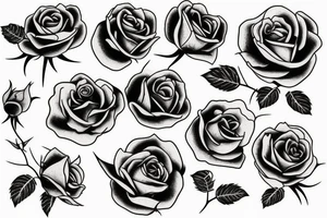 Fallen rose tattoo idea