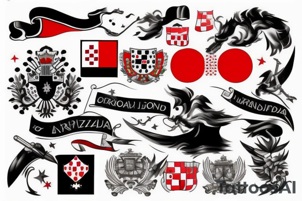 Croatian flag tattoo idea