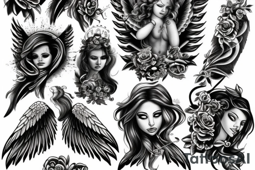 Majestetic angel tattoo idea