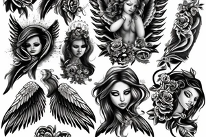 Majestetic angel tattoo idea