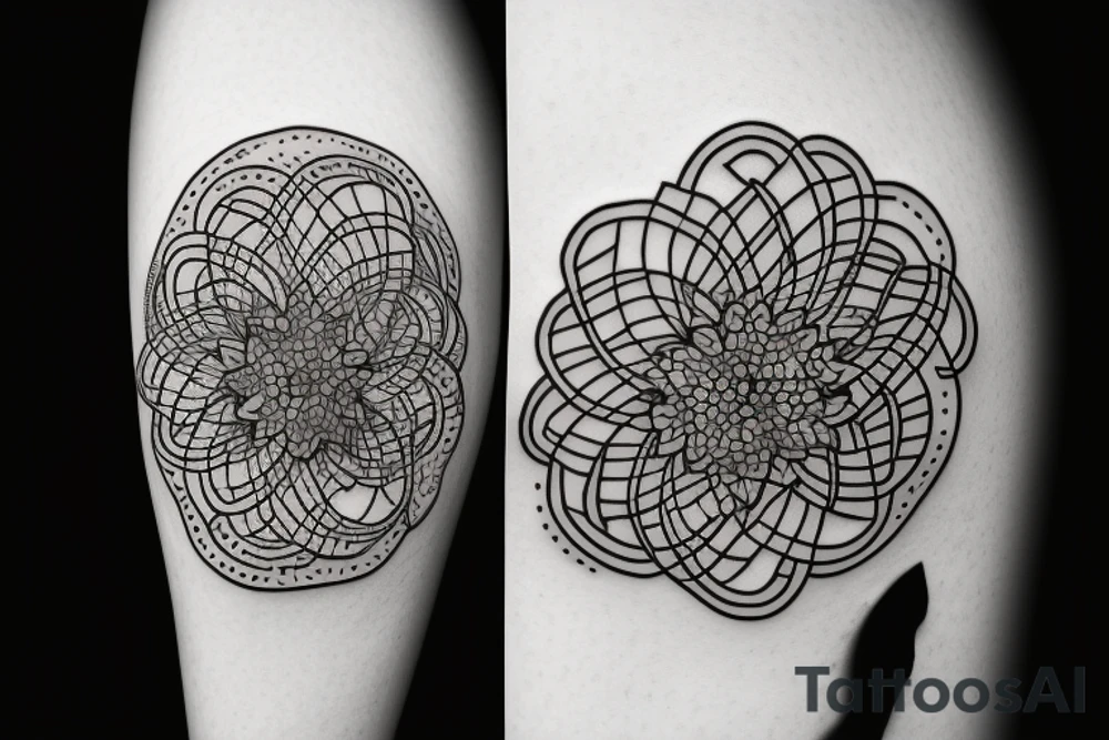 Circle with flower and it includes a semi-colon tattoo idea