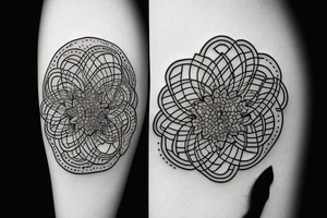 Circle with flower and it includes a semi-colon tattoo idea