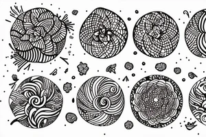 Flower within a circle and use a semi-colon tattoo idea