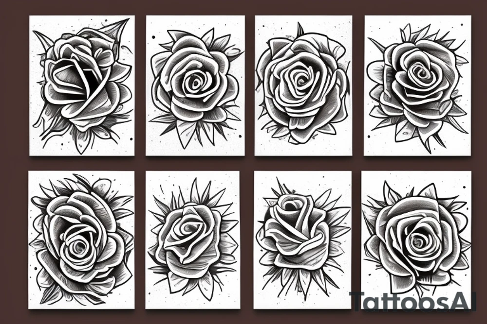 Rose within circle tattoo idea
