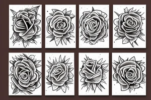 Rose within circle tattoo idea