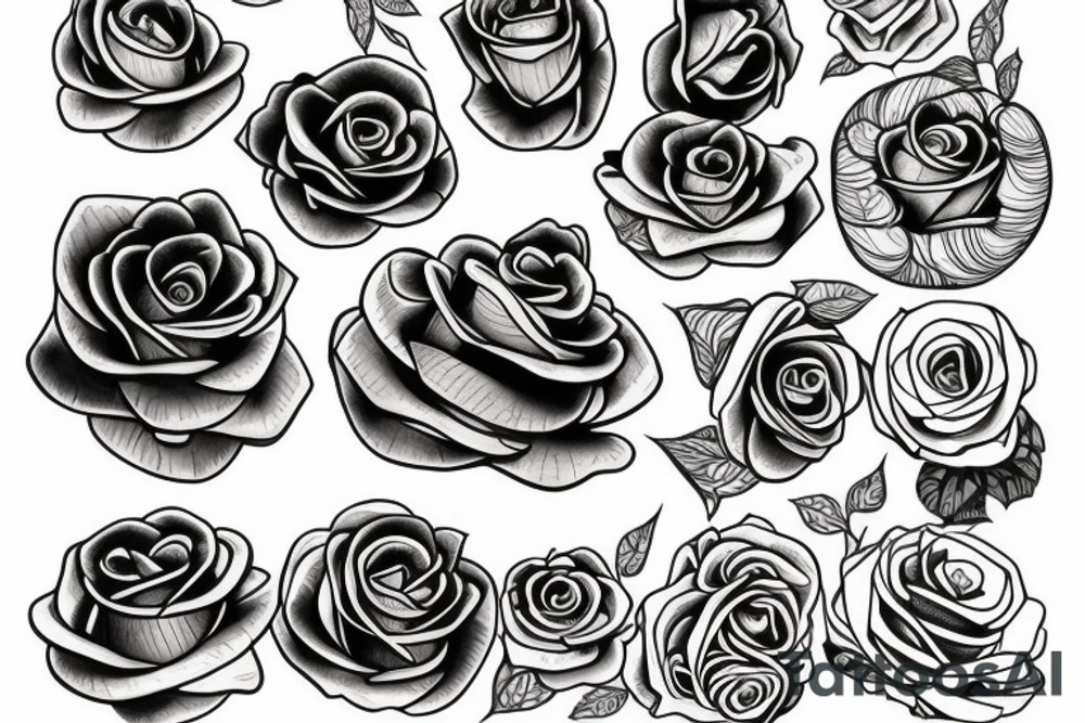 Rose within circle tattoo idea