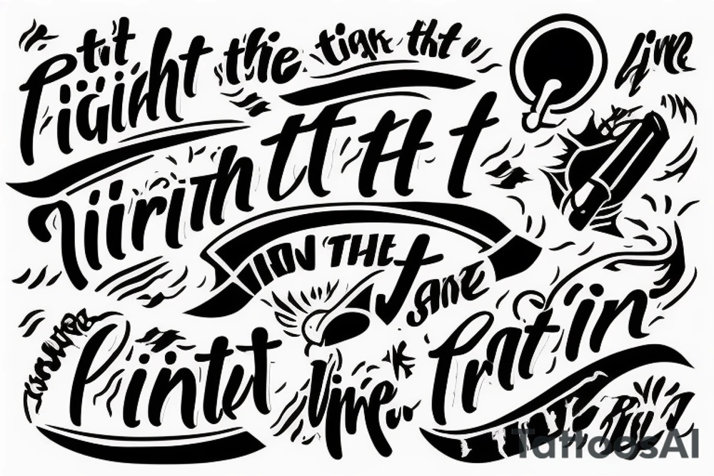 Fight it, take the pain ignite it tattoo idea