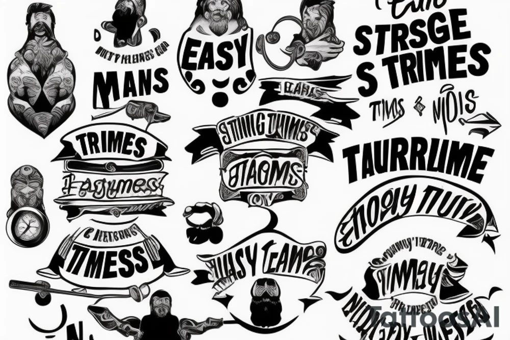 Tough times create strong men, strong men create easy times. Easy times create weak men, weak men create tough times tattoo idea