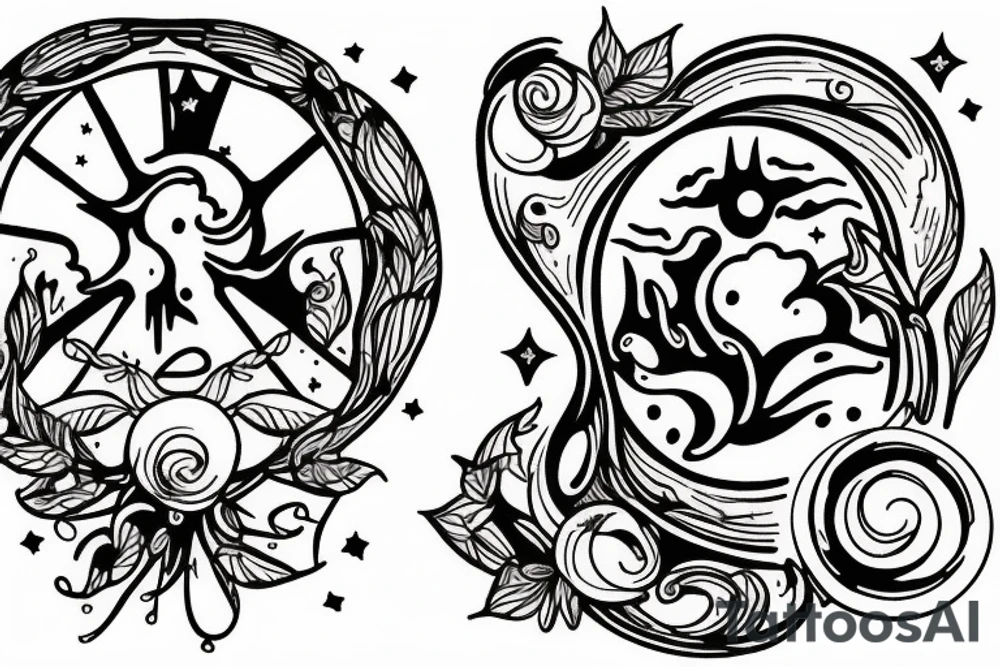 window with the night sky outside and a burning candle on the window sill tattoo idea