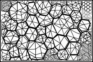 DNA molecules into hexagon hyper squares tattoo idea