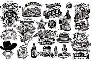 Fishing
Beer drinking 
Country music tattoo idea