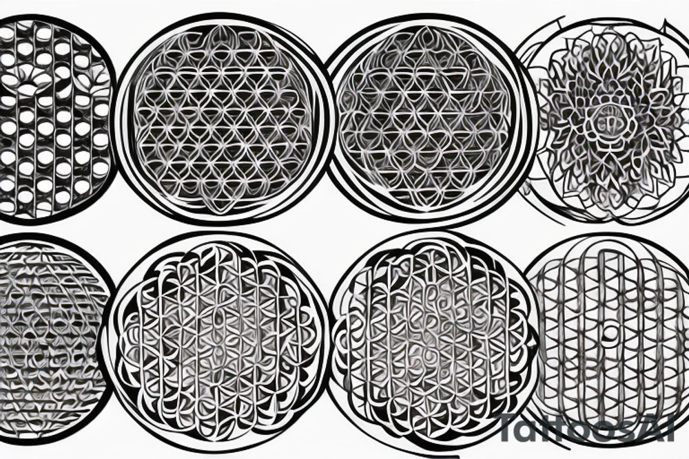 Avatar order of the white lotus, yin yang, flower of life, sacred geometry tattoo idea