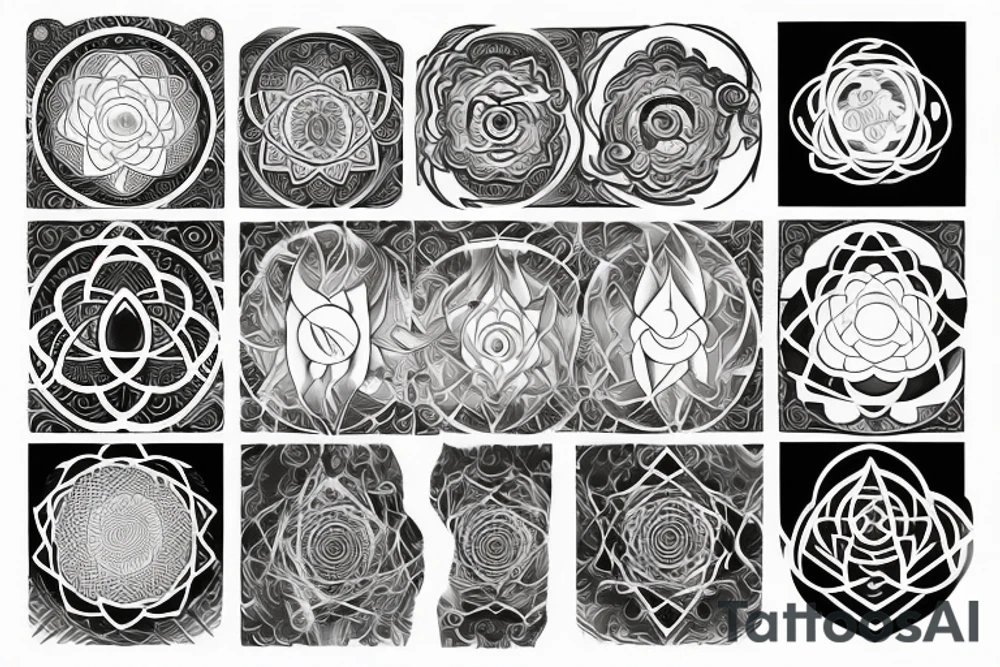 Avatar order of the white lotus, yin yang, sacred geometry tattoo idea