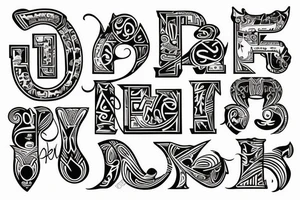 Thick text saying the letters: OL tattoo idea