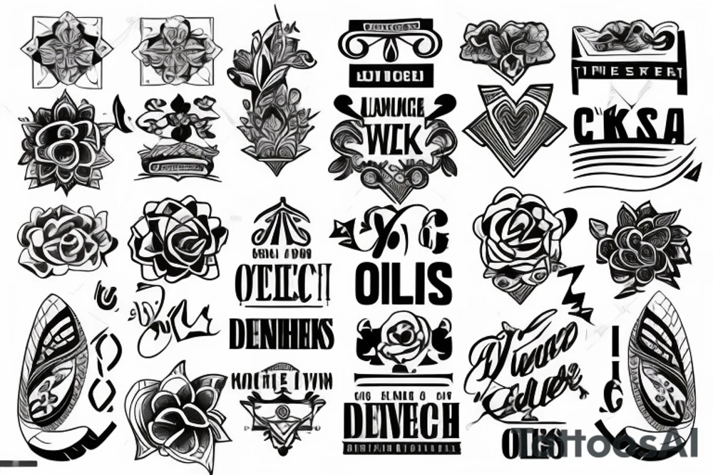 Thick text saying the letters: OL tattoo idea