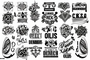 Thick text saying the letters: OL tattoo idea