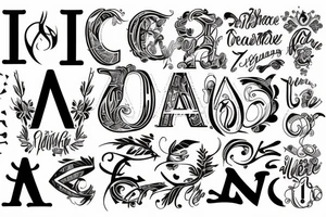 Thick text saying the letters: OL tattoo idea