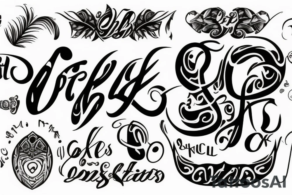Thick text saying the letters: OL tattoo idea
