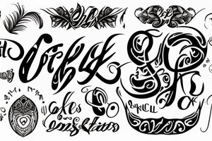 Thick text saying the letters: OL tattoo idea