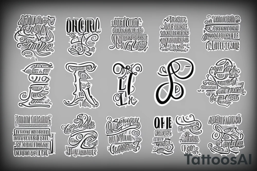Thick text saying the letters: OL tattoo idea
