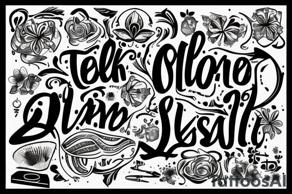 Thick text saying the letters: OL tattoo idea