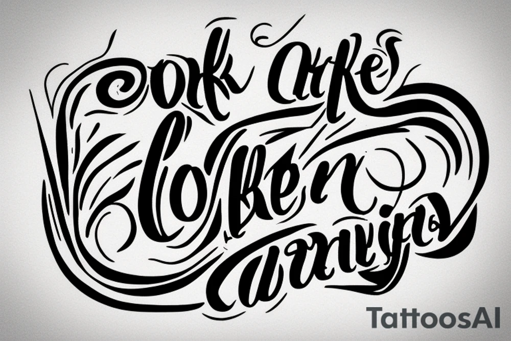 Thick text saying the letters: OL tattoo idea