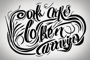 Thick text saying the letters: OL tattoo idea